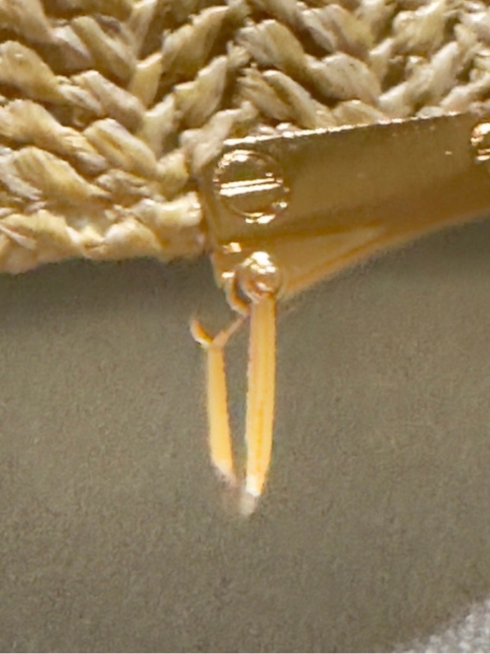 Dior Beige Straw Tote with Gold Chain Accent - Picture 5 of 13